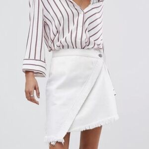 One by One Teaspoon Luxe Wild Thing Denim Wrap Skirt Coastal Cowgirl Women's 27